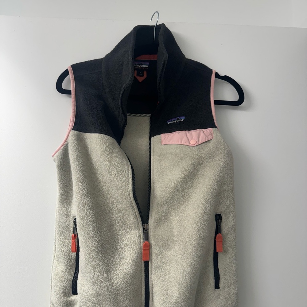 Patagonia Synchilla Black Fleece with Orange Trim